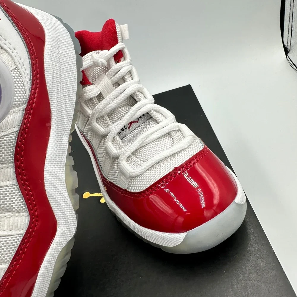 Jordan 11 Retro PS Cherry White Varsity Red Black 378039-116 Size 11C